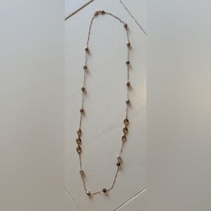 Elegant Rose Gold Beaded Women's Necklace